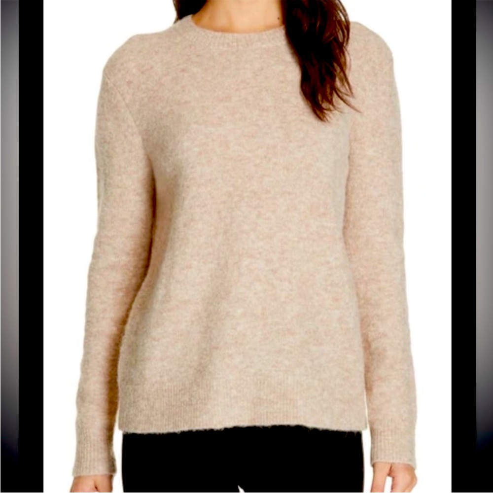 Jenni Kayne Everyday Sweater Oatmeal Tan Beige Wool Blend‎ Crewneck XS